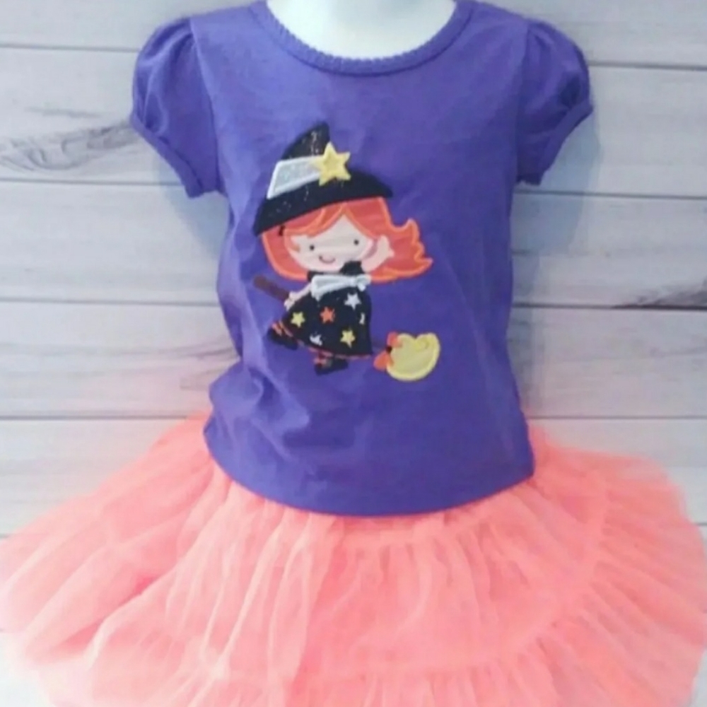 Cute Witch Girl Halloween Shirt 3T